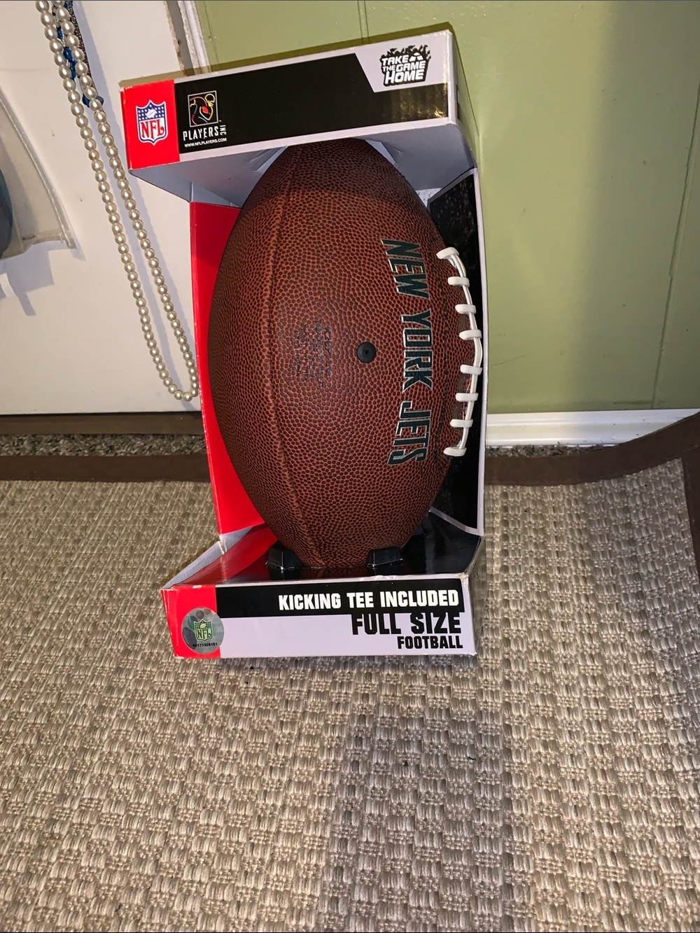 NFL New York Jets Brown Full-Size Football - Official Team Logo